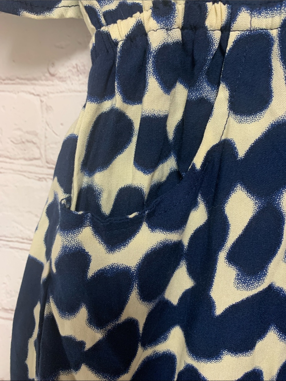 Anthropologie BEACHGOLD Navy and White Abstract Print Jumpsuit Size S - Picture 3 of 6
